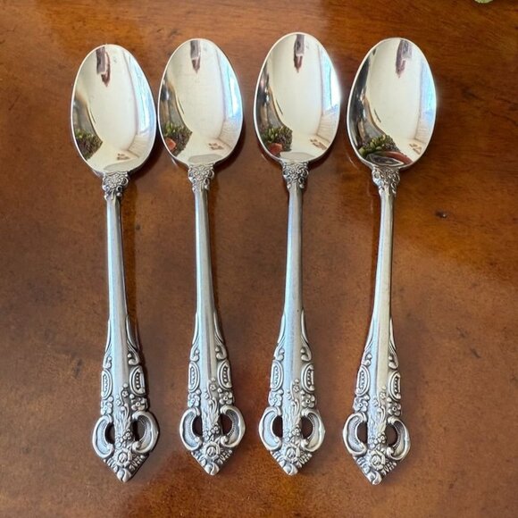 Vtg Sir Mark Teaspoons Stainless Flatware Stanley Roberts Japan 6-1/4" Set Of 4 - Picture 1 of 11